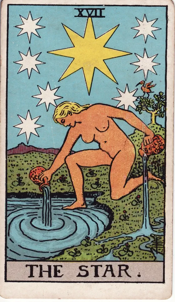 The Star: A great, radiant, star of eight rays, surrounded by seven lesser stars—also of eight rays.